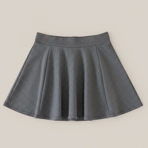 H&M A-Line Mini Circle Skater Skirt | Gray Melange | Women’s Size XS